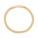 Double Curb Link Chain Bracelet in 10k Gold