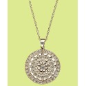 Diamond Disc Pendant Necklace (1/4 ct) in 14k White, Rose, or Yellow Gold