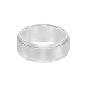 Men's White Tungsten Carbide Ring, Comfort Fit Wedding Band (9mm)
