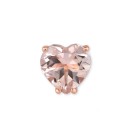 Morganite Heart Stud Earrings (1-1/5 ct tw.) in 14k Rose Gold