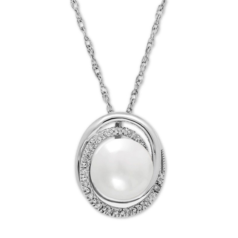 Diamond Accent Pendant Necklace and Earrings Set in Sterling Silver