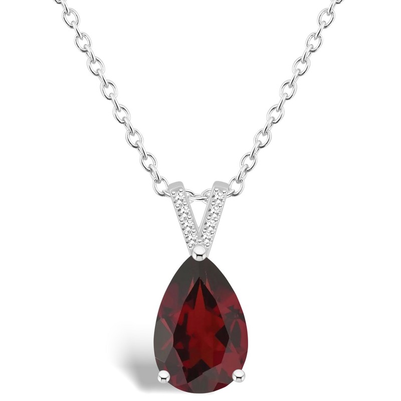 Diamond Accent Pendant Necklace in Sterling Silver