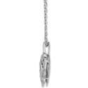 Diamond Openwork Rose Pendant Necklace (1/10 ct) in Sterling Silver, 16