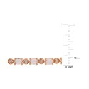 Diamond Accent Link Bracelet in 18k Rose Gold-Plated Sterling Silver