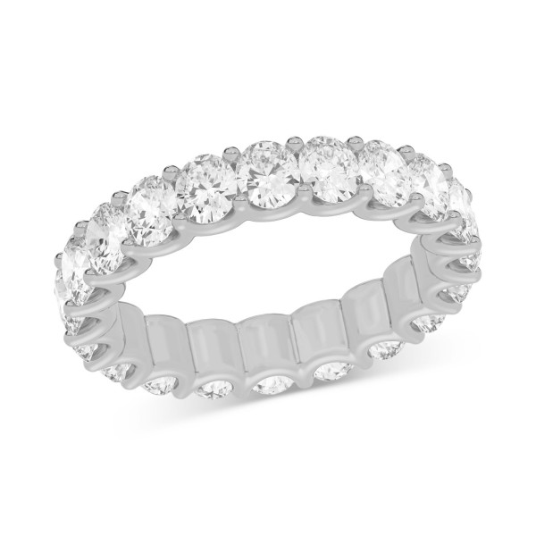 Diamond Oval-Cut Eternity Band (3 ct) in Platinum