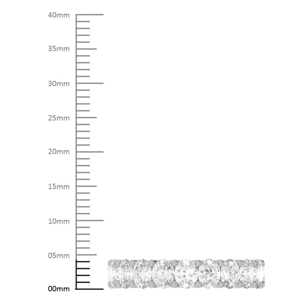 Diamond Oval-Cut Eternity Band (3 ct) in Platinum