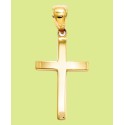 14k Gold Charm, Polished Cross Charm