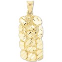 Men's Nugget Tag Pendant in 10k Gold
