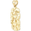 Men's Nugget Tag Pendant in 10k Gold