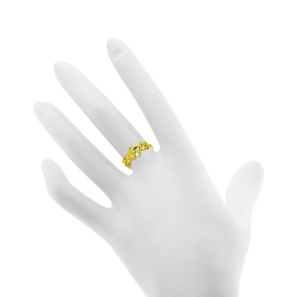 Flower Trio Ring in Gold-Plate