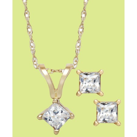 Earrings Set in 10k White or Yellow Gold (1/4 ct) Earrings Set in 10k White or Yellow Gold (1/4 ct)