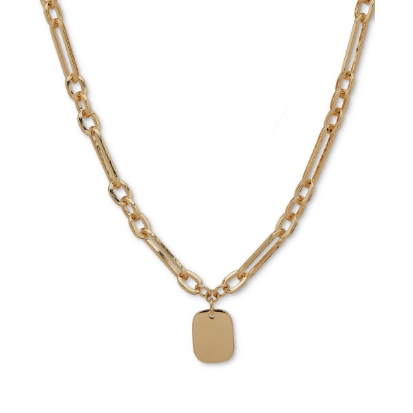 Tag Layered Pendant Necklace, 16