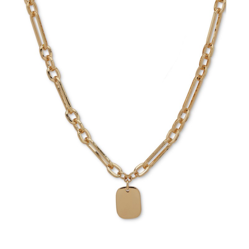 Tag Layered Pendant Necklace, 16 Tag Layered Pendant Necklace, 16