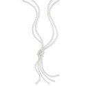 Imitation Pearl Knotted Lariat Necklace, 28