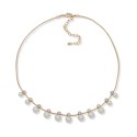 Imitation Pearl Statement Necklace, 16