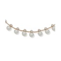 Imitation Pearl Statement Necklace, 16