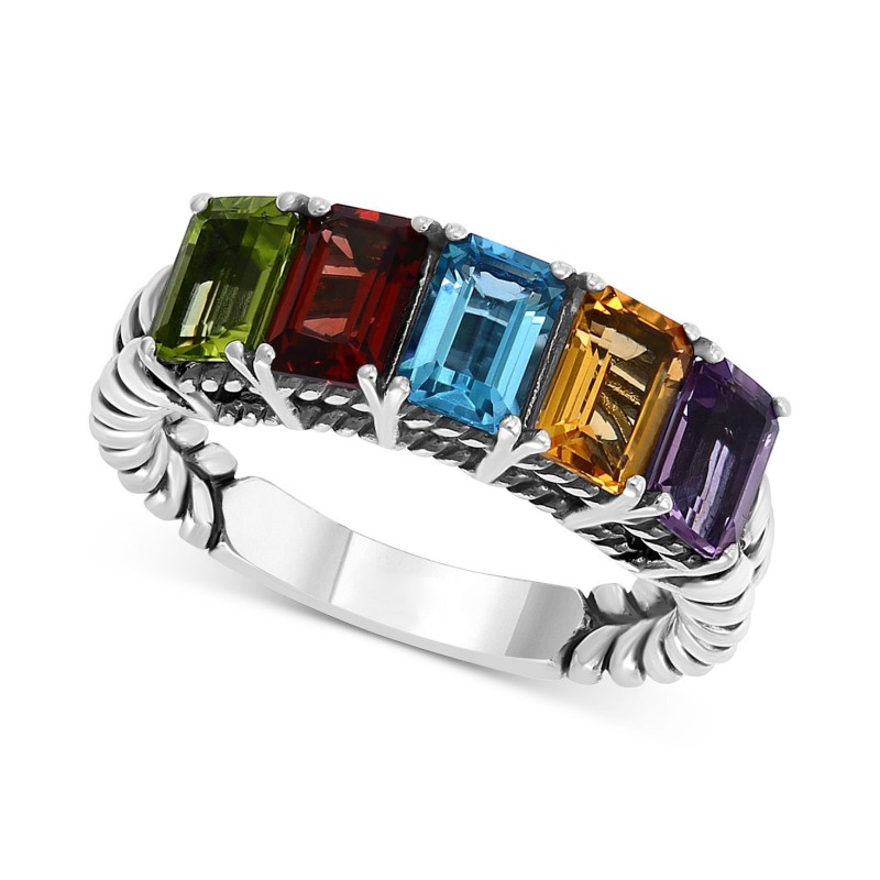 Multi-Gemstone Statement Ring (2-7/8 ct) in Sterling Silver