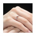 Round Cubic Zirconia Eternity Wedding Band Stacking Ring