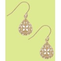 Filigree Teardrop Earrings in 10k Gold