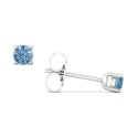 Blue Diamond Stud Earrings (1/4 ct) in Sterling Silver Blue Diamond Stud Earrings (1/4 ct) in Sterling Silver