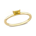 Baguette-Cut Yellow Sapphire (1/3 ct) Stackable Ring in 10K Yellow Gold