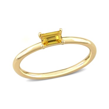 Baguette-Cut Yellow Sapphire (1/3 ct) Stackable Ring in 10K Yellow Gold Baguette-Cut Yellow Sapphire (1/3 ct) Stackable Ring in 10K Yellow Gold
