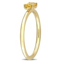 Baguette-Cut Yellow Sapphire (1/3 ct) Stackable Ring in 10K Yellow Gold