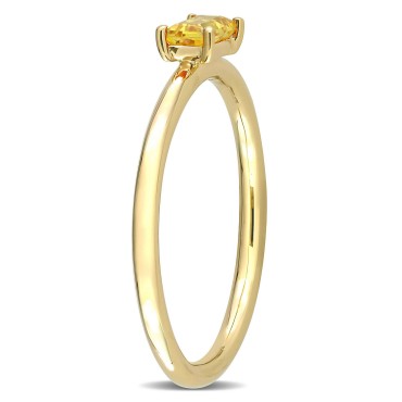 Baguette-Cut Yellow Sapphire (1/3 ct) Stackable Ring in 10K Yellow Gold Baguette-Cut Yellow Sapphire (1/3 ct) Stackable Ring in 10K Yellow Gold