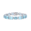 Blue Topaz (59-3/4 ctt.w.) Tennis Bracelet in Sterling Silver Blue Topaz (59-3/4 ctt.w.) Tennis Bracelet in Sterling Silver