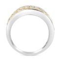 Multicolor Diamond (1-1/2 ct) Statement Ring in 14k Two-Tone Gold