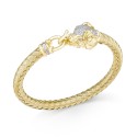 Elephant Mesh Bangle Bracelet in 14k Gold-Plated Sterling Silver