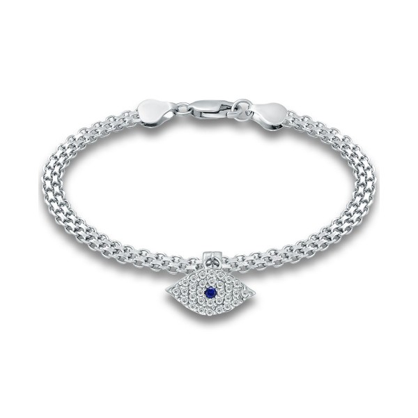 Cubic Zirconia Charm Chain Bracelet
