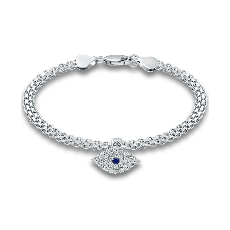 Cubic Zirconia Charm Chain Bracelet