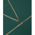 Green Tourmaline Curb Link Bracelet (1/2 ct) in Gold Vermeil