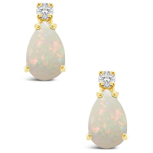 Diamond Accent Stud Earrings in 14K Yellow Gold or 14K White Gold