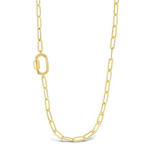 Polished Carabiner Station Necklace