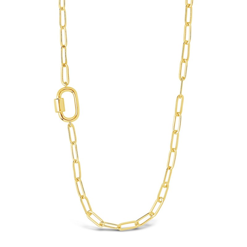 Polished Carabiner Station Necklace