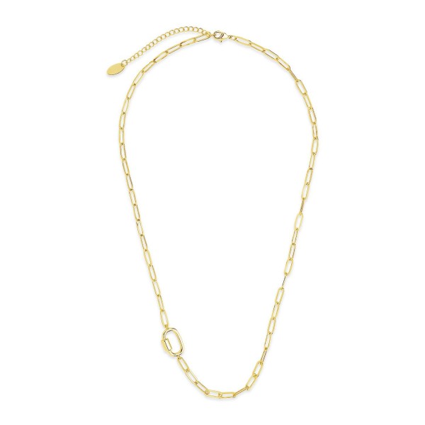 Polished Carabiner Station Necklace