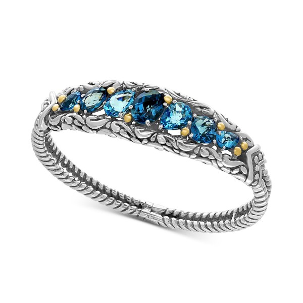 (5-1/8 ct) Bracelet in Sterling Silver and 18k Gold