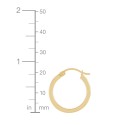 Diamond Cut Flat Round Hoop Earrings in 14K Yellow Gold, 20mm