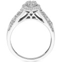 Diamond Teardrop Cluster Ring (1/2 ct) in 14k White Gold