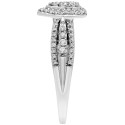 Diamond Teardrop Cluster Ring (1/2 ct) in 14k White Gold