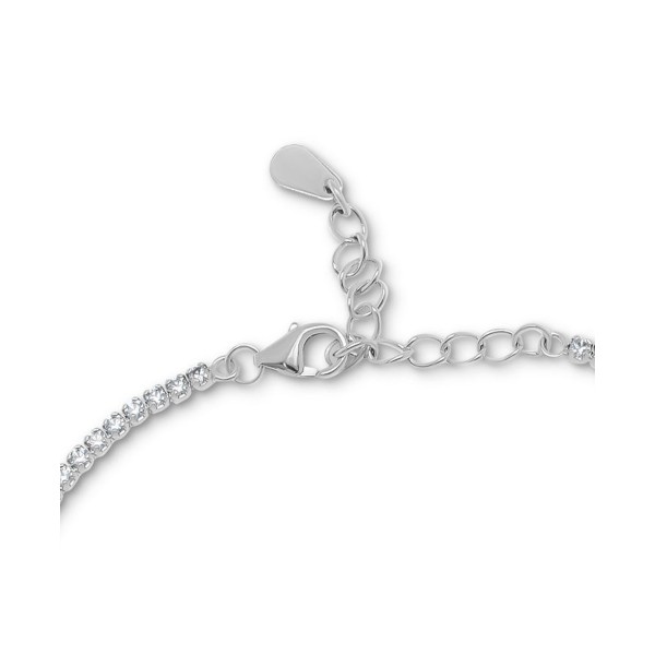White Sapphire (1-1/4 ct) Heart Tennis Bracelet in Sterling Silver