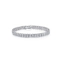 Sterling Silver Square Cubic Zirconia Stylish Tennis Bracelet