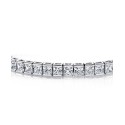Sterling Silver Square Cubic Zirconia Stylish Tennis Bracelet