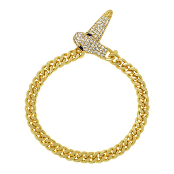 Cubic Zirconia Snake Chain Bracelet