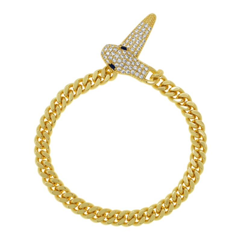 Cubic Zirconia Snake Chain Bracelet