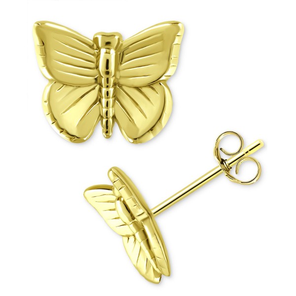 Textured Butterfly Stud Earrings