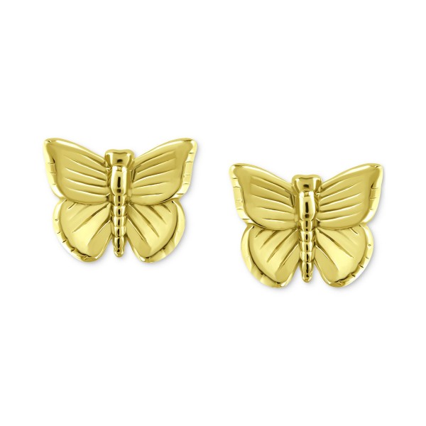 Textured Butterfly Stud Earrings