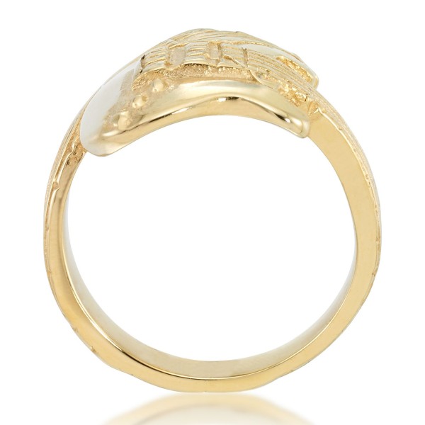 Men's Guitar Ring in Yellow Ion-Plated Stainless Steel